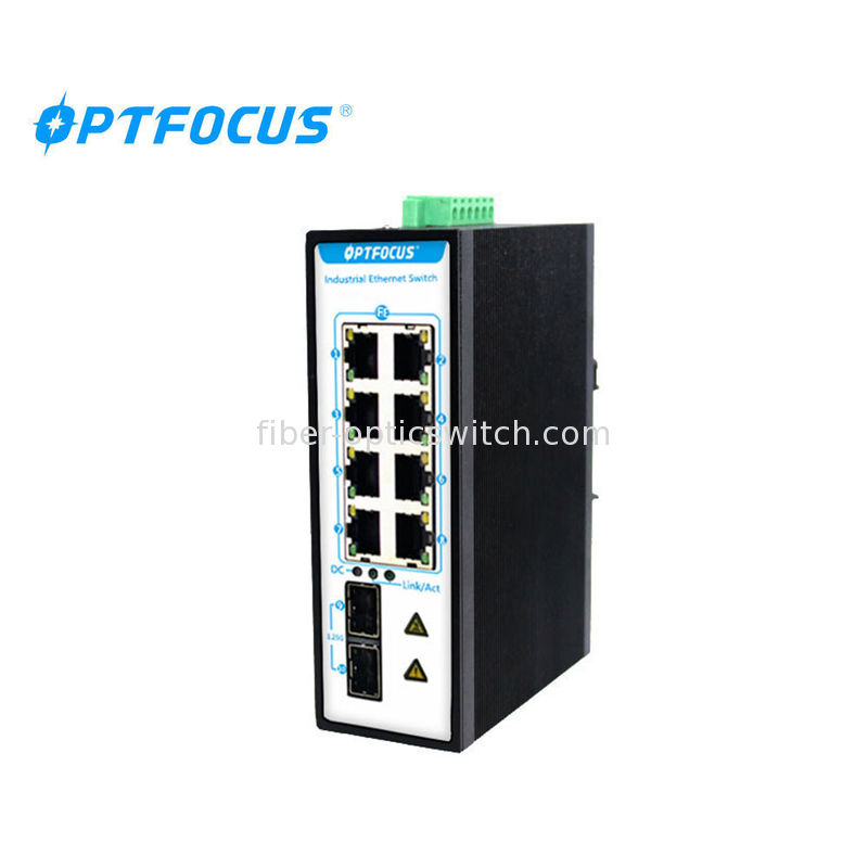 Broadcast Storm Controlled Industrial Ethernet Switch Redundant Dual DC Power Inputs